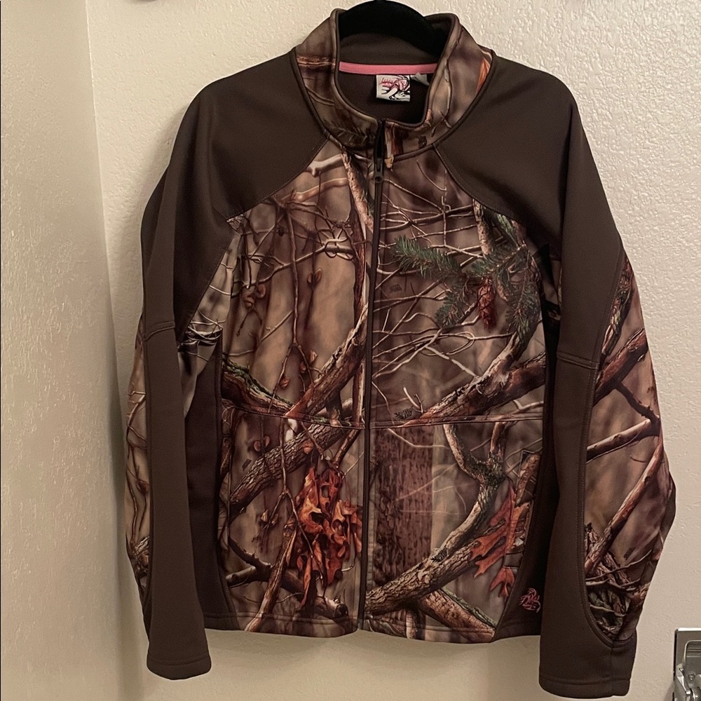 Legendary Whitetails Women's Camo Utility Jacket - Brown and Green